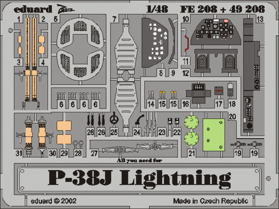 Eduard FE208 P-38J HAS