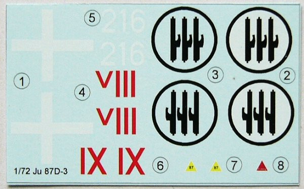 LF Model C7233 Decals for Ju 87D-3 Italian AF (FUJI/ITAL) 1/72