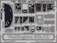 Eduard FE379 Wellington Mk.III cockpit interior 1/48 фототравление Zoom Цветное