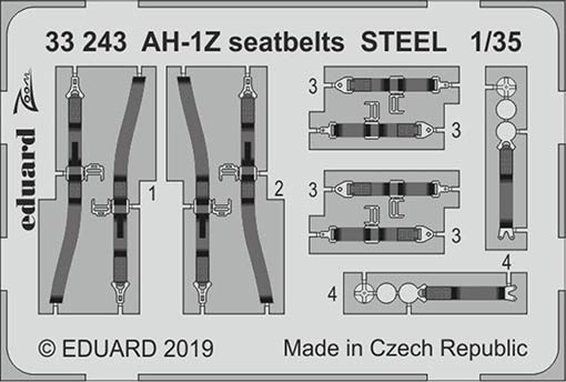 Eduard 33243 1/32 AH-1Z seatbelts STEEL (ACAD)