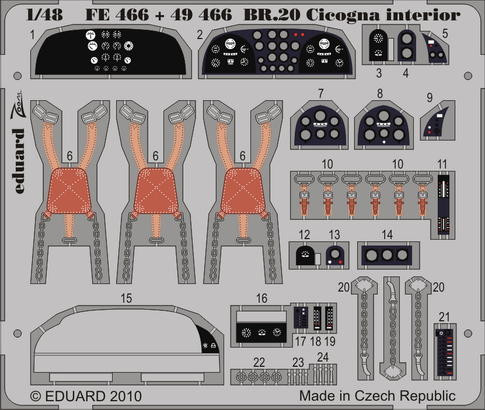 Eduard FE466 BR.20 Cicogna interior S.A. SPE/PAC