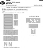 New Ware NWA-M0643 1/48 Mask B-26B-50 Invader MARKING (ICM 48281)