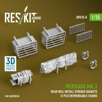 Reskit AVU35008 Merkava Mk.3 rear hull metall st.baskets (HB) 1/35