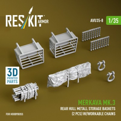 Reskit AVU35008 Merkava Mk.3 rear hull metall st.baskets (HB) 1/35