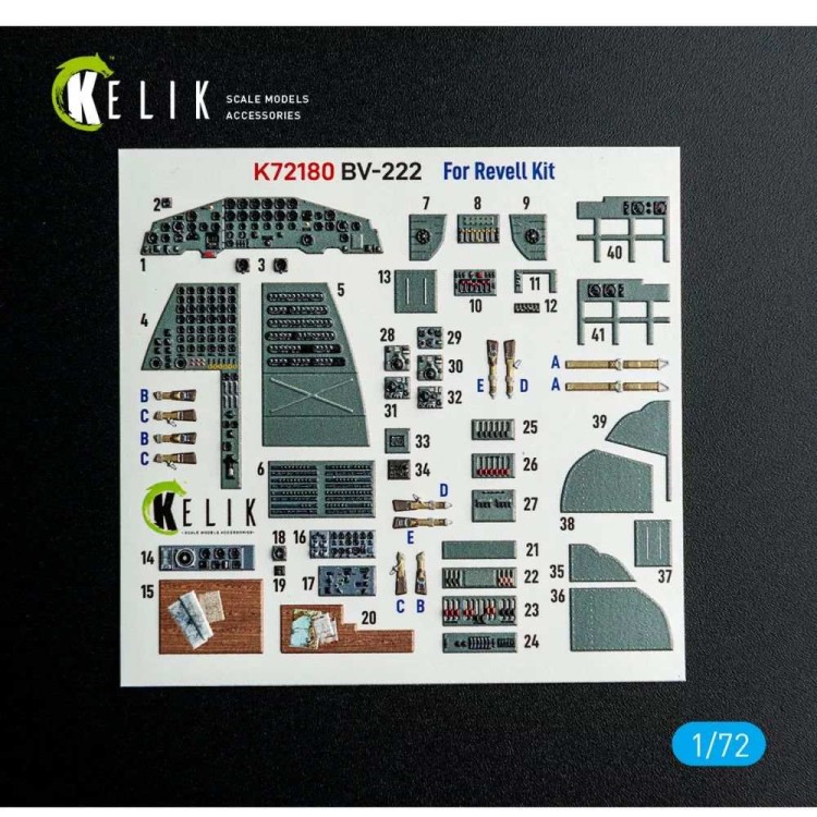 Reskit K72180 BV-222 - interior 3D (REV) 1/72