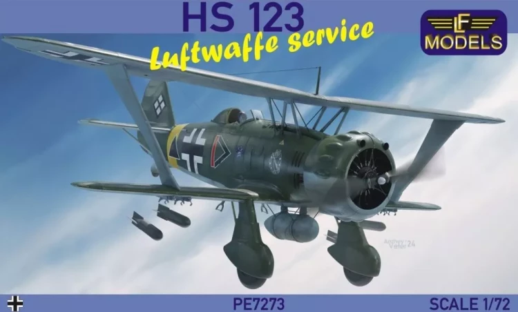 Lf Model P7273 Hs 123 Luftwaffe service (4x camo) 1/72