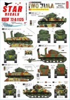 Star Decals 72-A1125 US PACIFIC WARS - IWO JIMAUSMC Sherman tanks.M4A3 tanks from 4th and 5th Marine Tank Battalions 1/72