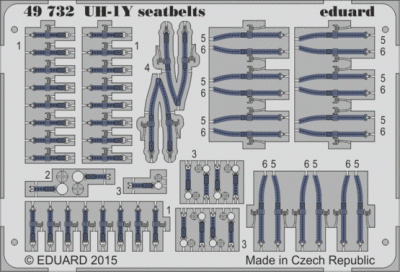 Eduard 49732 UH-1Y seatbelts 1/48 (распродажа)