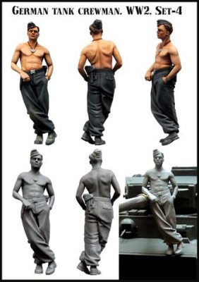 Evolution Miniatures 35075 German tank crewman. WW2 . Set-4