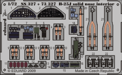 Eduard SS327 B-25J solid nose interior S.A. HASEGAWA 1/72 (распродажа)