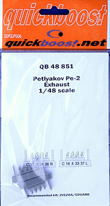QuickBoost QB48851 Petlyakov Pe-2 exhaust (ZVE/EDU) 1/48