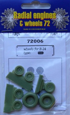 Radial Engines &amp; Wheels REW-72006 1/72 Consolidated B-24 Liberator wheels (diamond)