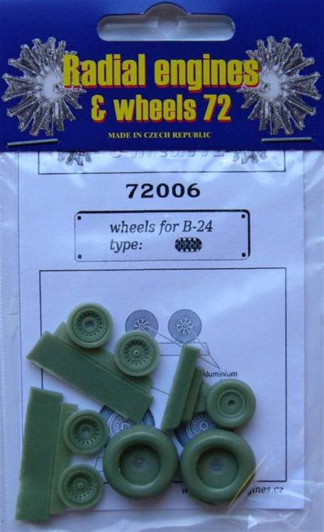 Radial Engines & Wheels REW-72006 1/72 Consolidated B-24 Liberator wheels (diamond)