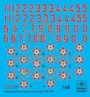 HAD DW48001 Decal Hungarian Nat.Insignias&Numbers 1950-90 1/48