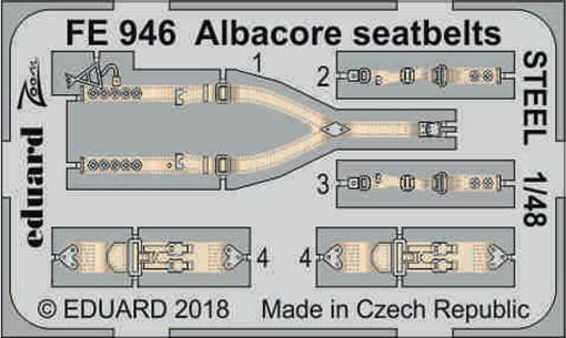 Eduard FE946 Albacore seatbelts STEEL 1/48