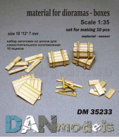 Dan Models 35233 материал для диорам - Набор для изготовления 10 деревянных ящиков. Размер ящика 18*12*7 мм 1/35
