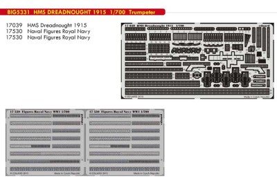 Eduard BIG05331 HMS DREADNOUGHT 1915 1/700
