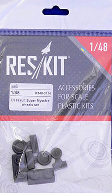 Reskit RS48-0114 Dassault Super Mystere wheels set (FOND.MIN.) 1/48
