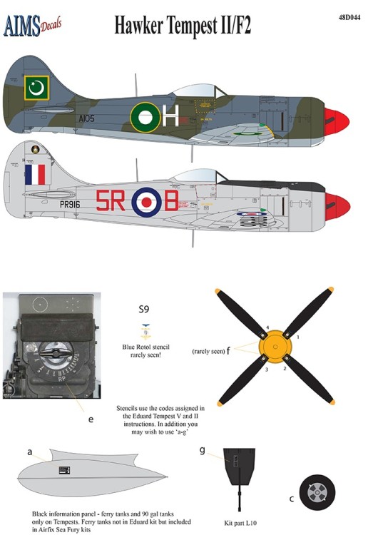 Aims AIMS48D044 Hawker Tempest Mk.II 1/48