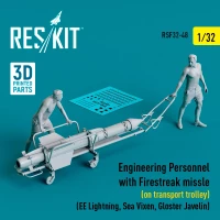 Reskit F32048 Engineering Personnel w/ Firestreak missle 1/32