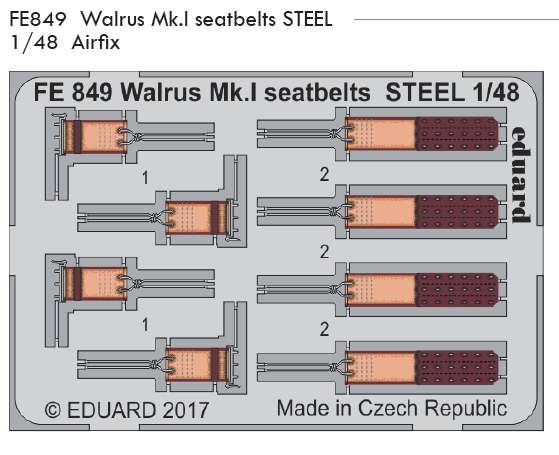 Eduard FE849 Walrus Mk.I seatbelts STEEL 1/48 1/48