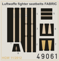 Eduard 49061 Seatbelts Luftwaffe WWII Fighters FABRIC 1/48