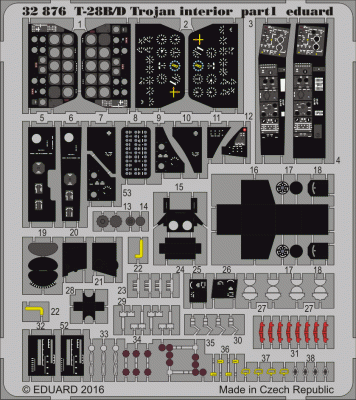 Eduard 32876 T-28B/D Trojan interior 1/32
