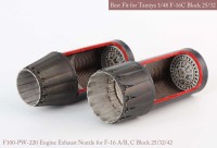 Mk1 Design MA-48057 General-Dynamics F-16A/F-16B, Lockheed-Martin F-16C/F-16D Fighting Falcon Block 25/32/42 P.W exhaust nozzle. Aftrer burner Set (opend+closed) 1/48
