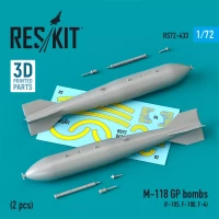 Reskit 72433 M-118 GP bombs - 2 pcs. (3D-Printed) 1/72