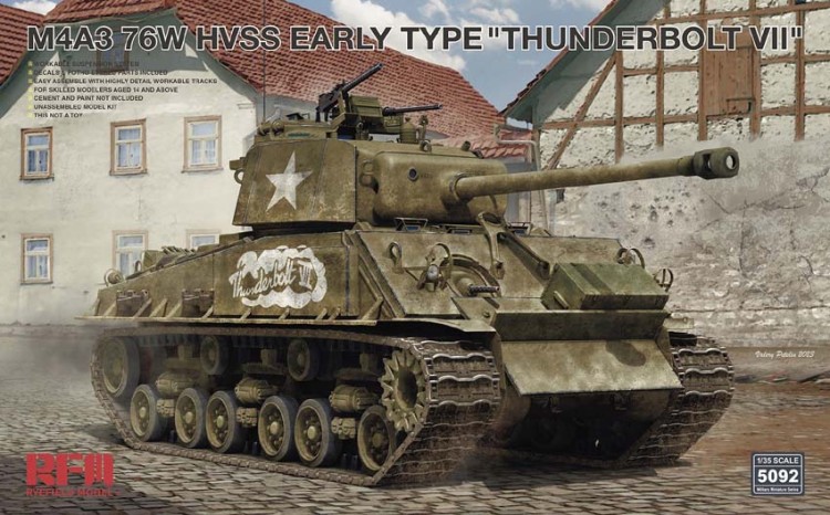 RFM 5092 M4A3 76W HVSS EARLY "THUNDERBOLT VII" 1/35