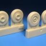 Barracuda Studios BCR48439 Yakovlev Yak-28P 'Firebar'/Yak-28PP Brewer Wheels Set 1/48