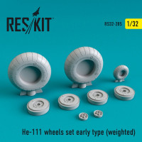 Reskit RS32-0285 He-111 wheels set early type (weighted) Revell 1/32