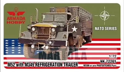 Armada Hobby N72201 M52 w/ M349 Refrigeration Trailer (incl.PE) 1/72