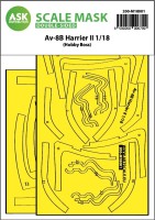 Art Scale 200-M18001 McDonnell-Douglas AV-8B Harrier II double-sided self-adhesive fit mask 1/18