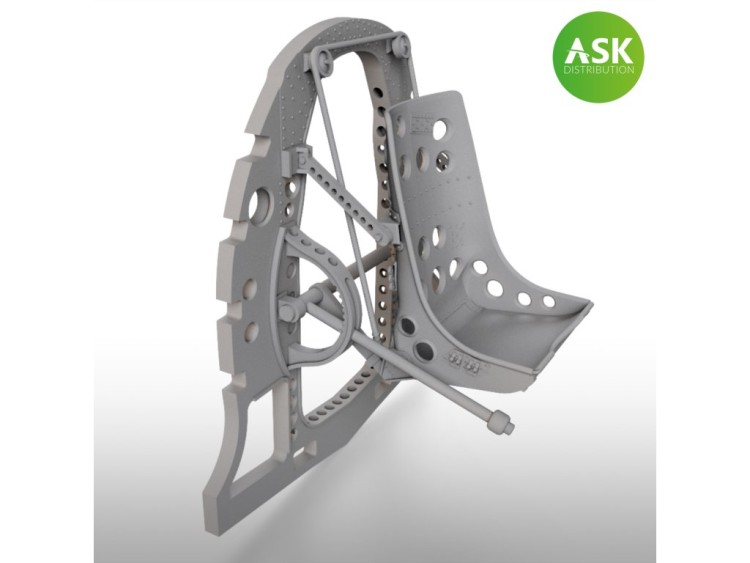 Art Scale 200-A48049 Mitsubishi A6M5 Model 52 bulkhead with seat in BOTTOM position 1/48