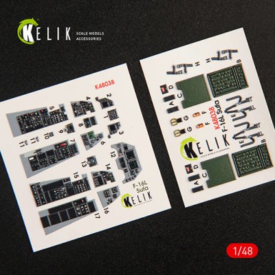 Reskit K48038 F-16I 'Sufa' interior 3D decals (KIN) 1/48