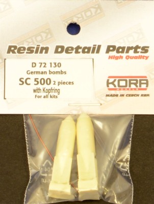 Kora Model D72130 German bombs SC 500 w/ Kopfring (2 pcs.) 1/72