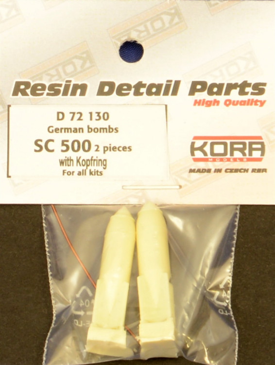 Kora Model D72130 German bombs SC 500 w/ Kopfring (2 pcs.) 1/72