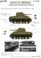 Colibri decals 72109 M4A2 Sherman (75) w - Stencil Lend-Lease 1:72