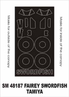 Montex SM48187 Fairey Swordfish Mk.I/Mk.II canopy frame paint masks 1/48
