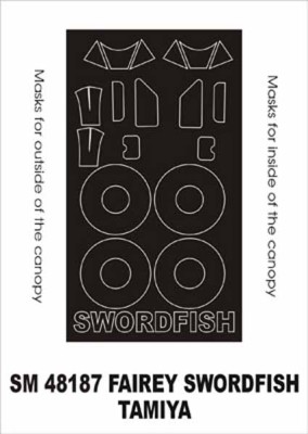 Montex SM48187 Fairey Swordfish Mk.I/Mk.II canopy frame paint masks 1/48