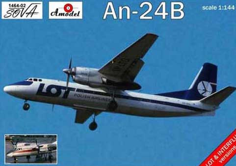Amodel 1464-02 Ан-24В Польша-ГДР 1/144
