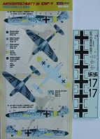 Kora Model DEC4826 Bf-109F-4 (Escuadrilla Azul) декали 1/48