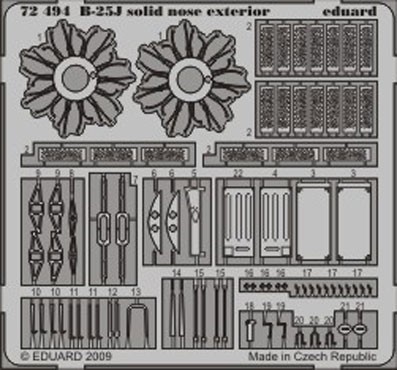 Eduard 72494 1/72 B-25J solid nose exterior (HAS)