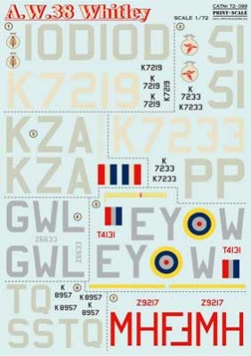 Print Scale 72-099 A.W.38 Whitley 1/72