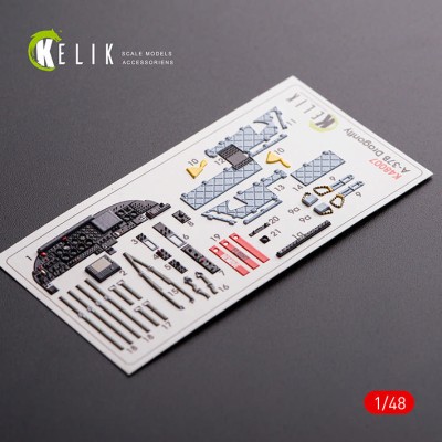 Reskit K48007 A-37B Dragon Fly interior 3D decals for Trumpeter kit Trumpeter 1/48