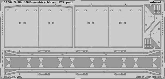 Eduard 36364 Sd.Kfz. 166 Brummb?r sch?rzen 1/35