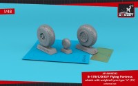 Armory ARAW48342 Boeing B-17B/B-17C/B-17D/B-17E/B-17F Flying Fortress wheels with weighted tyres type "a" 1/48