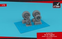 Armory ARAW72063 Sukhoi Su-25 Frogfoot wheels with weighted tires & mudguard 1/72