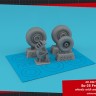 Armory ARAW72063 Sukhoi Su-25 Frogfoot wheels with weighted tires & mudguard 1/72